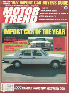 MOTOR TREND 1977 APR - 308 GTB, FIREBIRD FORMULA